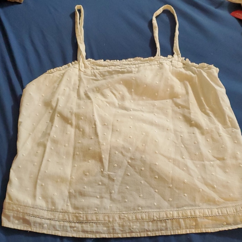 White Old Navy Spaghetti Strapped Top